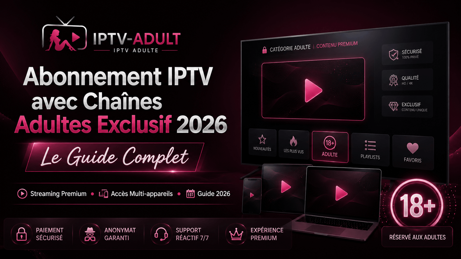 Abonnement IPTV avec Chaînes Adultes 2026