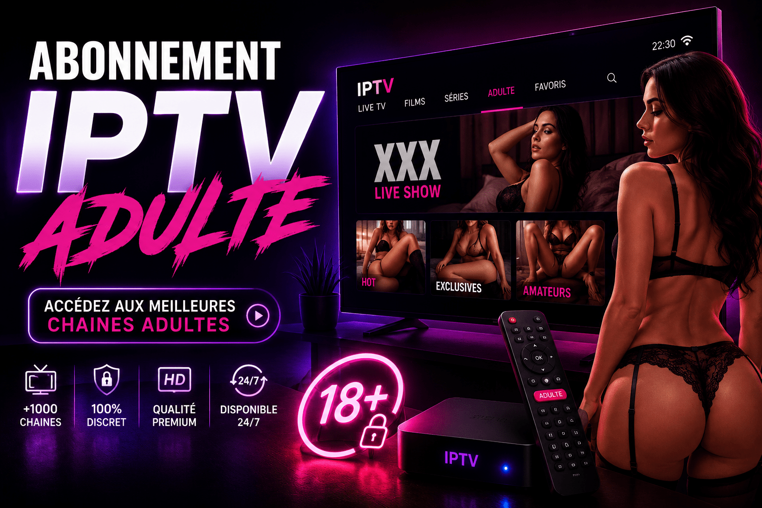 Abonnement IPTV adulte et chaines adultes en 2026